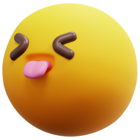 Playful Tongue Out Emoji  3D Icon