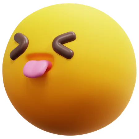 Playful Tongue Out Emoji  3D Icon