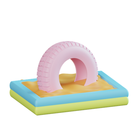 Caixa de areia para playground  3D Icon