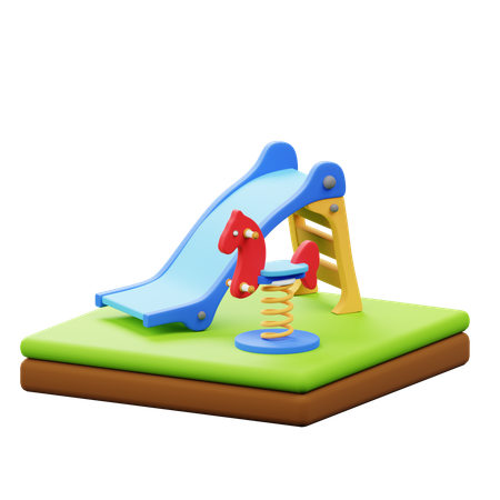Escorregador de playground  3D Icon