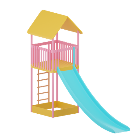 Escorregador de playground  3D Icon