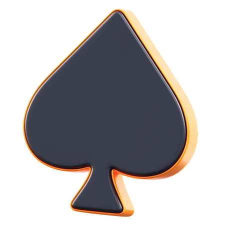 Playing Card Symbols Spades  3D Icon