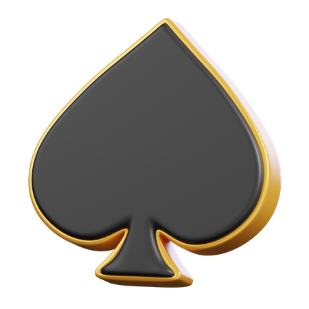 Playing Card Symbols Spades  3D Icon