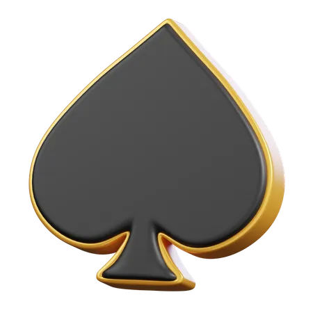 Playing Card Symbols Spades  3D Icon