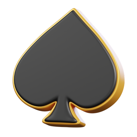 Playing Card Symbols Spades  3D Icon