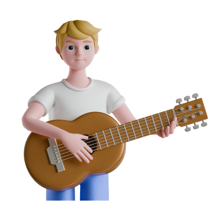 Playing guitar  3D Icon