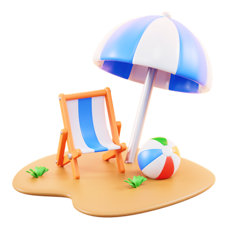 Playing On The Beach  3D Icon