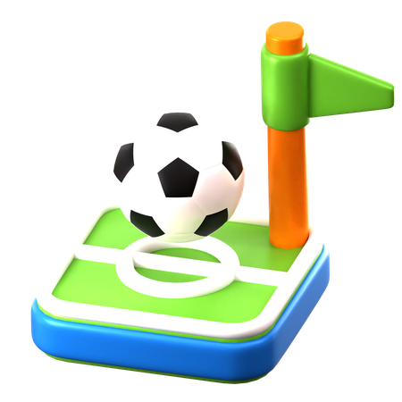 Playing soccer  3D Icon