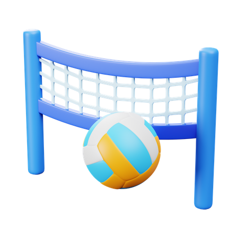 Playing Voleyball  3D Icon