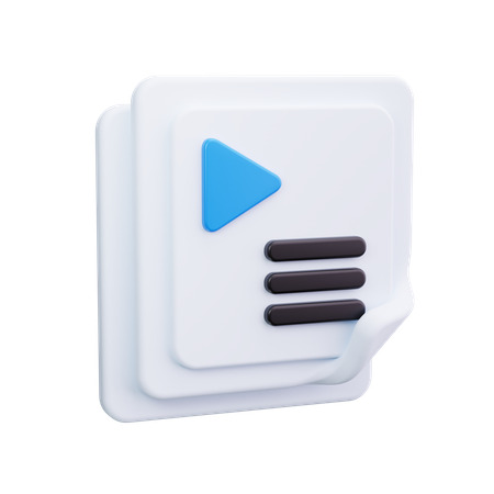 Playlist  3D Icon