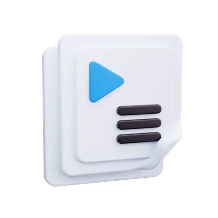 Playlist  3D Icon