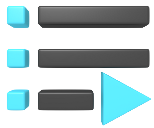 Playlist  3D Icon