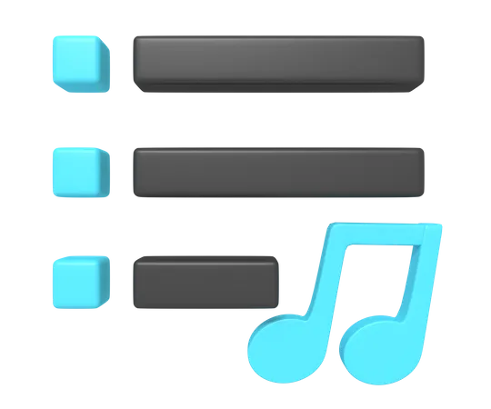 Playlist Music Play 3D Icon