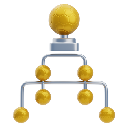 Playoff World Cup Flow Chart  3D Icon