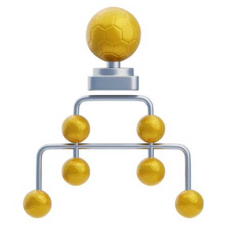 Playoff World Cup Flow Chart  3D Icon