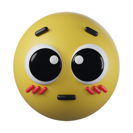 Pleading Face Emoji  3D Icon