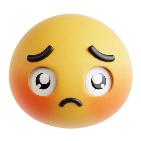 Pleading Face Emoji  3D Icon