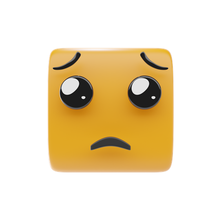 Pleading Face Emoji  3D Icon