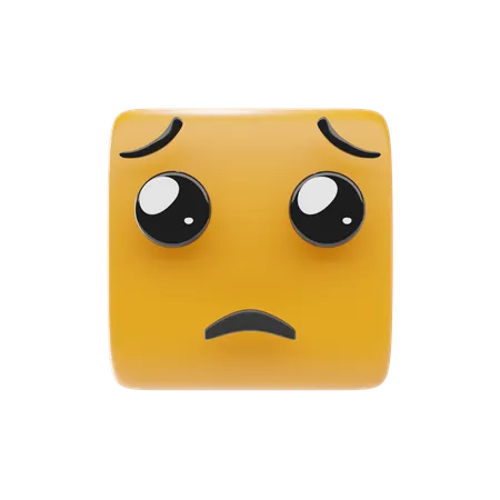 Pleading Face Emoji  3D Icon