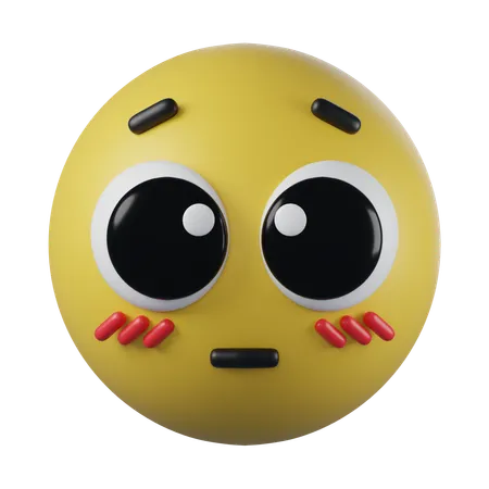 Pleading Face Emoji  3D Icon