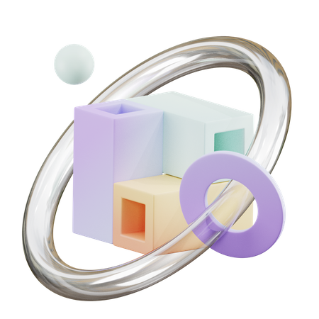 Pleine Box And Sphere Shape 3D Icon