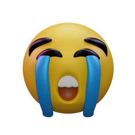 Pleurer fort  3D Icon