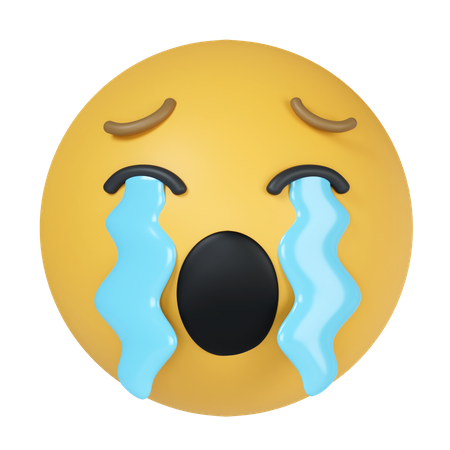 Pleurer fort  3D Icon