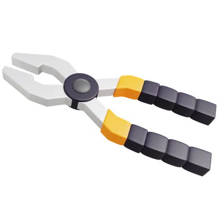 3 D Plier With Isolated Background 3D Icon