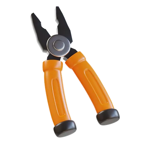 3 D Rendering Pliers Construction Icon 3D Icon