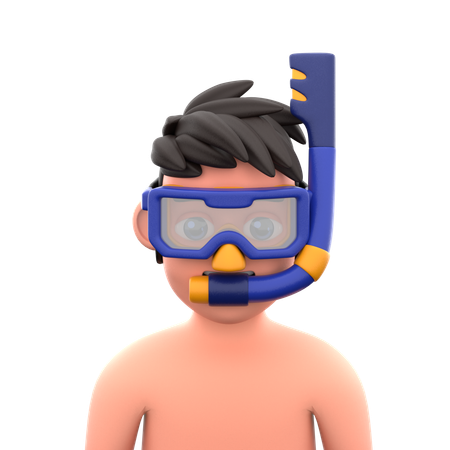 Plongeur  3D Icon