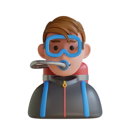 Plongeur  3D Icon