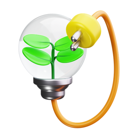 Plug,ecology,leaf,plant,environment,energy,power  3D Icon