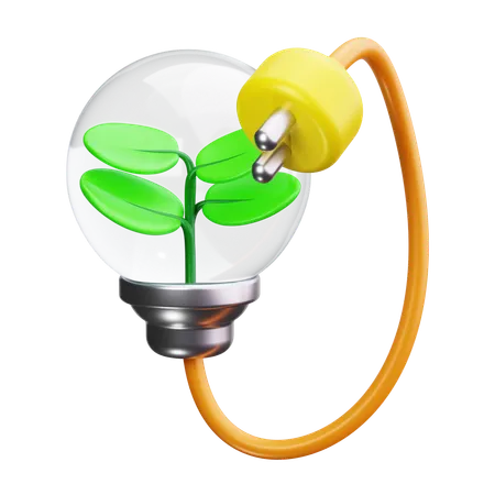 Plug,ecology,leaf,plant,environment,energy,power  3D Icon