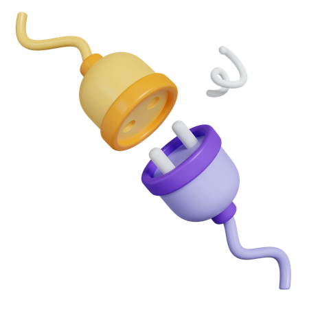 Plugue de energia desconectado  3D Icon