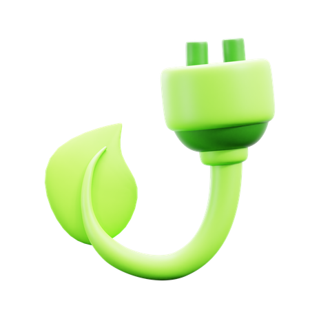 Plugue verde  3D Icon