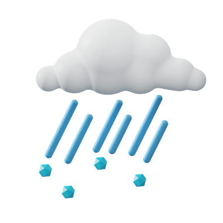 Pluie  3D Icon