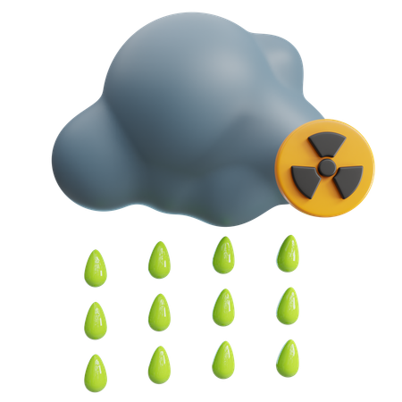 Pluie acide  3D Icon
