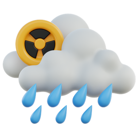 Pluie acide 3D Icon