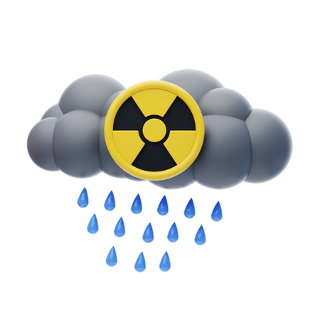 Pluie acide  3D Icon