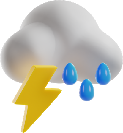 Pluie de tonnerre  3D Icon