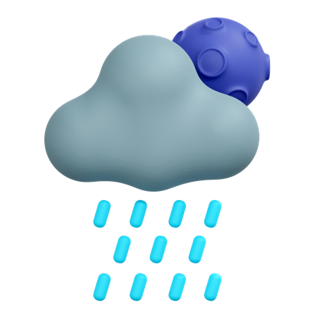 Pluie la nuit  3D Icon