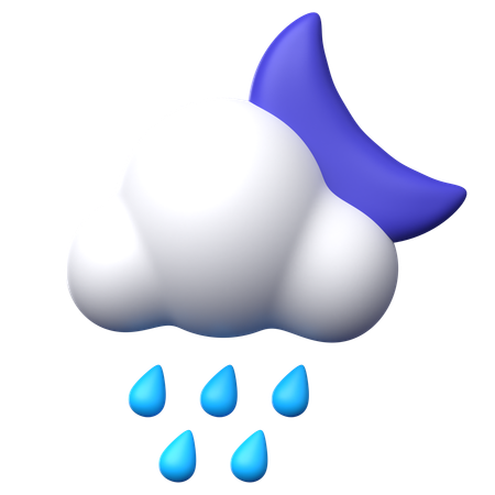 Nuit de pluie  3D Icon