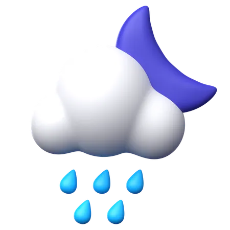 Nuit de pluie  3D Icon