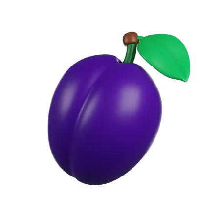 Plum Is Good For Health 3D Icon