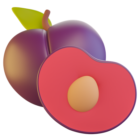 Plum  3D Icon