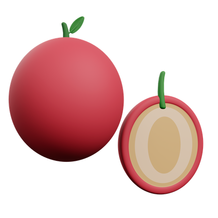 Plum  3D Illustration