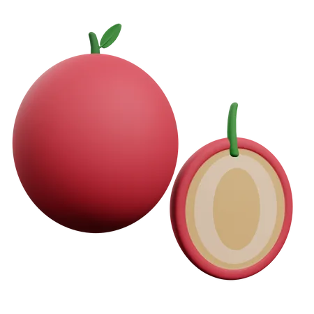 Plum  3D Illustration