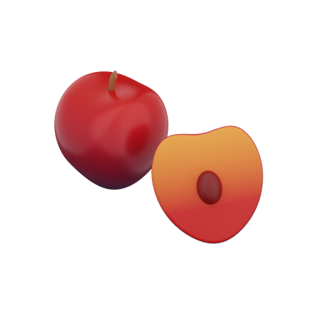 Plum  3D Illustration