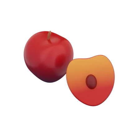 Plum  3D Illustration