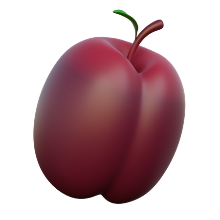 Plum Fruit  3D Icon